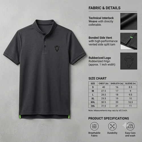 Lumio Verden Rib Knit Polo Tee - black and white colourblock