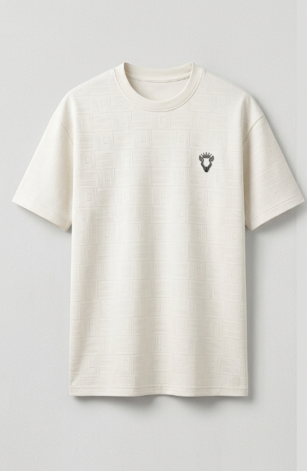 Geometric Texture Oversized Tee