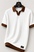Striped Navy Polo Tee